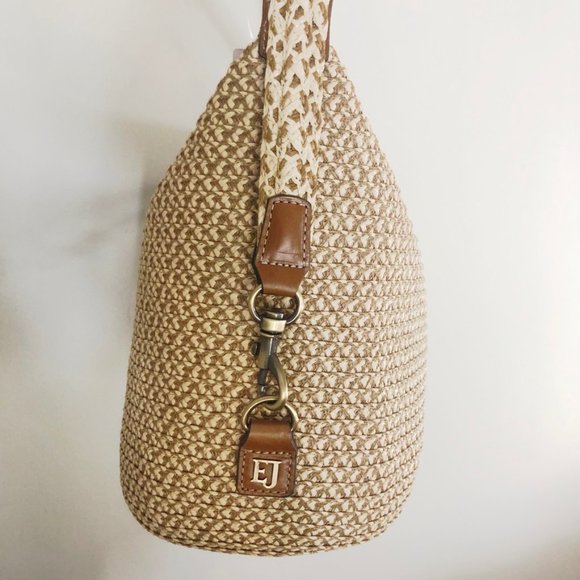 Eric Javits Handbag Shoulderbag Straw Zipper NWT - Picture 14 of 16
